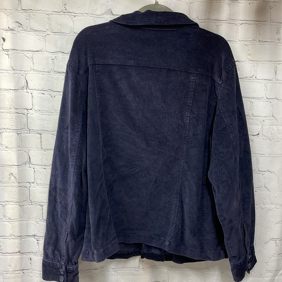 St. John’s Bay stretch Navy Corduroy Button up Jacket/Shacket size 2x - Picture 8 of 9